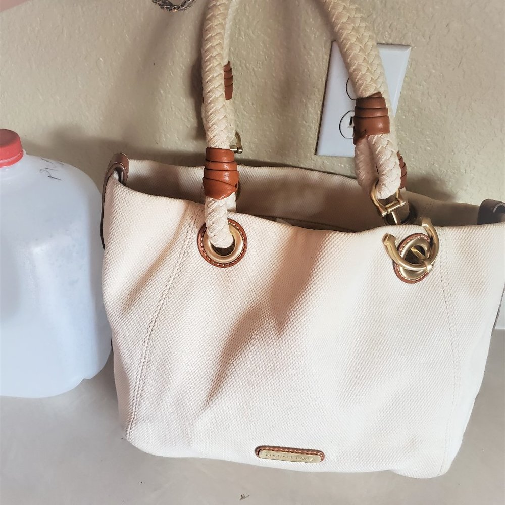 Euc Michael Kors Cotton Handbag Tote Purse c